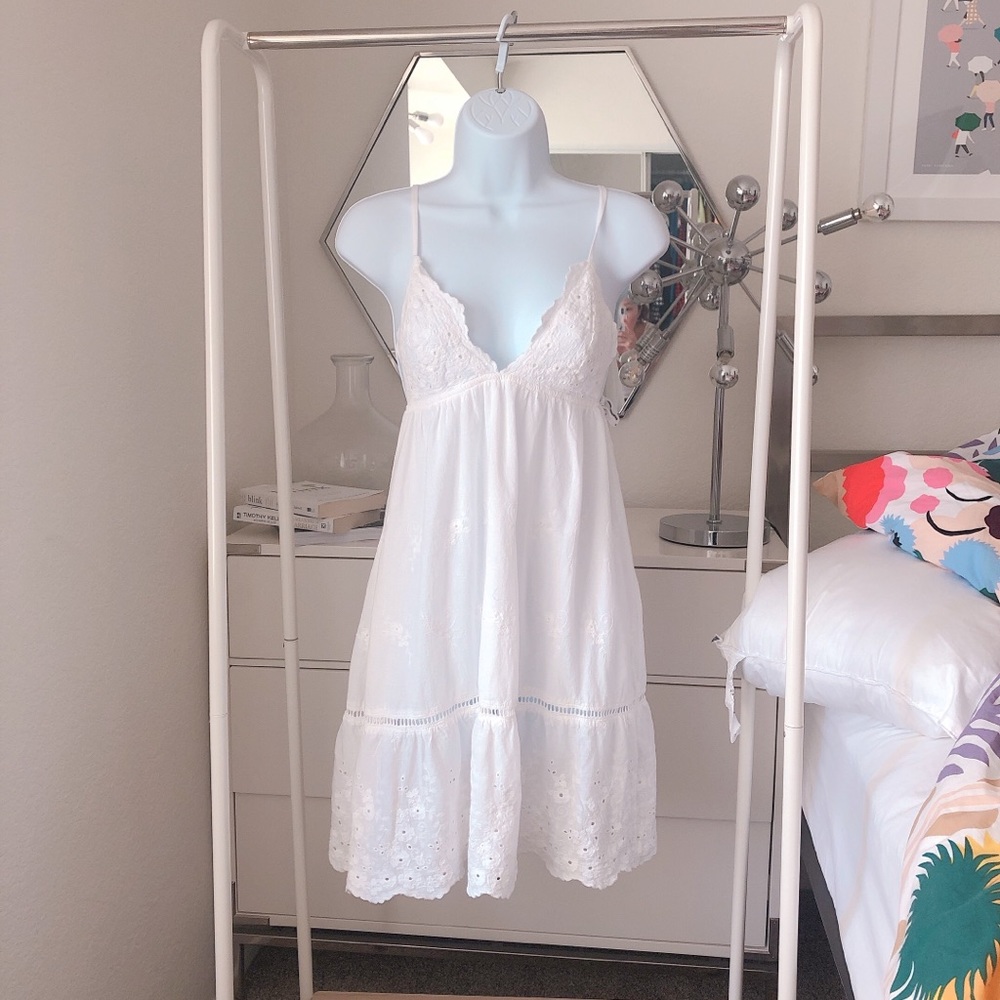 Somedays lovin white embroidered dress XS